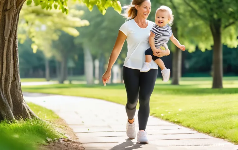 헬스케어 운동 루틴 - A radiant, fit woman in her mid-30s, dressed in tasteful, athletic leggings and a breathable t-shirt...